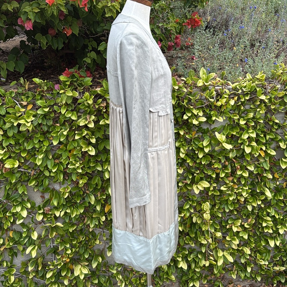 Donna Karan Collection Patchwork Linen Duster Jac… - image 5